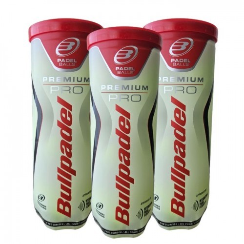 Pack de 3 Botes de Pelotas Bullpadel Premium Pro Pack de 3 Botes de Pelotas Bullpadel Premium Pro