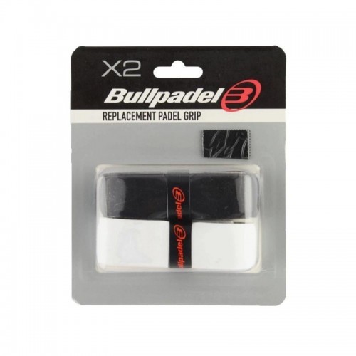 Blister Bullpadel 2 Grips Reemplazo GR1210 Negro Blanco Blister Bullpadel 2 Grips Reemplazo GR1210 Negro Blanco