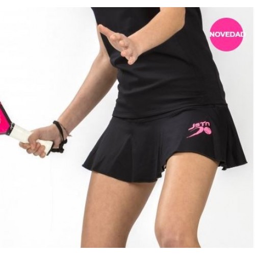 ROPA DE PADEL Just Ten Falda Marenka Negro Fucsia ROPA DE PADEL Just Ten Falda Marenka Negro Fucsia