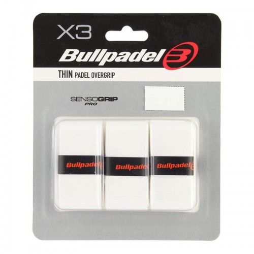 Blister Bullpadel 3 Overgrips GB1603 Senso Blanco Blister Bullpadel 3 Overgrips GB1603 Senso Blanco