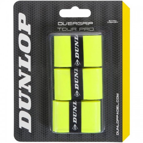 Blister Dunlop 3 Overgrips Tour Pro Amarillo Fluor Blister Dunlop 3 Overgrips Tour Pro Amarillo Fluor