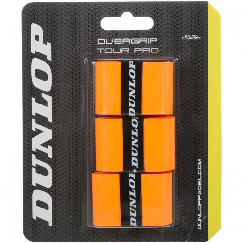 Blister Dunlop 3 Overgrips Tour Pro Naranja Fluor Blister Dunlop 3 Overgrips Tour Pro Naranja Fluor