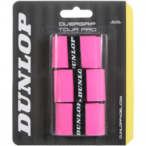 Blister Dunlop 3 Overgrips Tour Pro Rosa Fluor Blister Dunlop 3 Overgrips Tour Pro Rosa Fluor