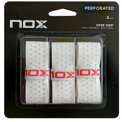 Blister Nox Pro Perforado Blanco 3 Overgrips Blister Nox Pro Perforado Blanco 3 Overgrips