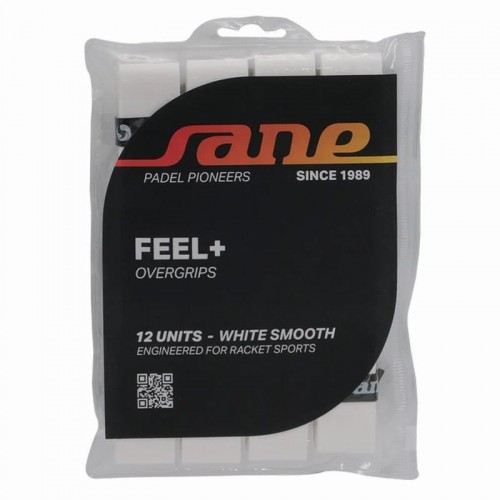 Blister Overgrips Sane Lisos Blanco 12 Unidades