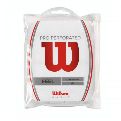 Blister Wilson 12 Overgrips Pro Perforated Feel Blanco Blister Wilson 12 Overgrips Pro Perforated Feel Blanco