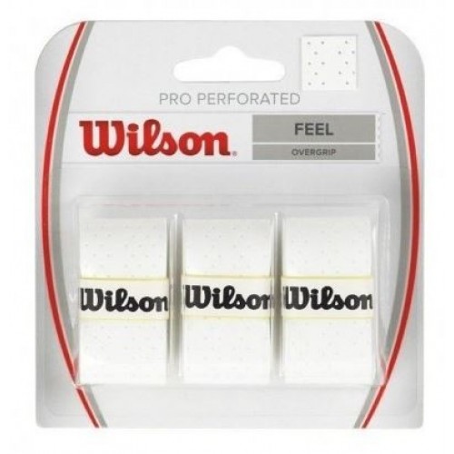 Blister Wilson 3 Overgrips Pro Perforado Blanco Blister Wilson 3 Overgrips Pro Perforado Blanco