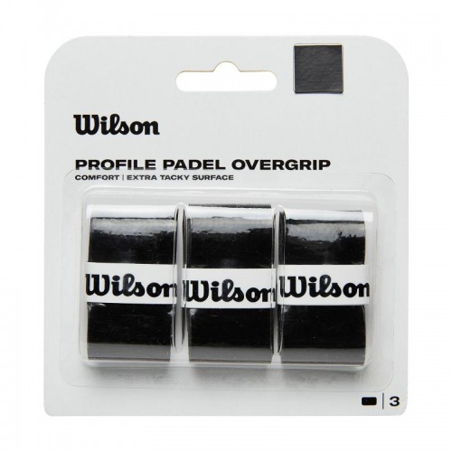 Blister Wilson Profile Padel Negro 3 Overgrips Blister Wilson Profile Padel Negro 3 Overgrips