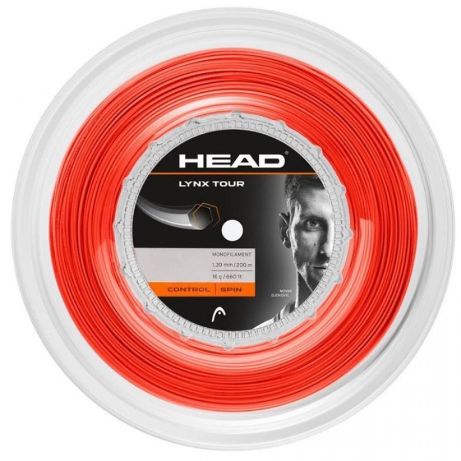 200m Head Lynx Tour String Reel 1.30mm Orange  Offer + Cheap
