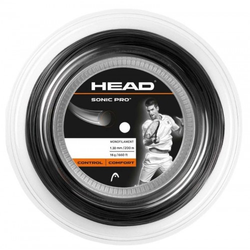 Bobina Cordaje 200m Head Sonic Pro 1,30mm Negro Bobina Cordaje 200m Head Sonic Pro 1,30mm Negro