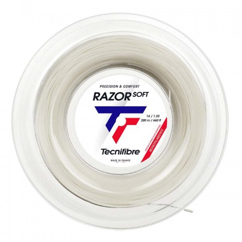 Moulinet blanc Cordaje 200 m Tecnifibre Razor Soft 1,30 mm