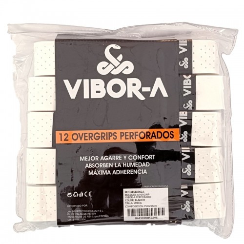 Bolsa Vibora Perforado Blanco 12 Overgrips Bolsa Vibora Perforado Blanco 12 Overgrips