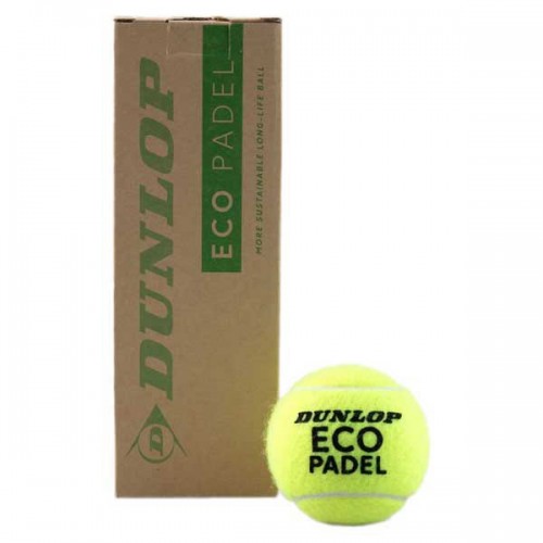 Bote de 3 Pelotas Dunlop Eco padel Bote de 3 Pelotas Dunlop Eco padel