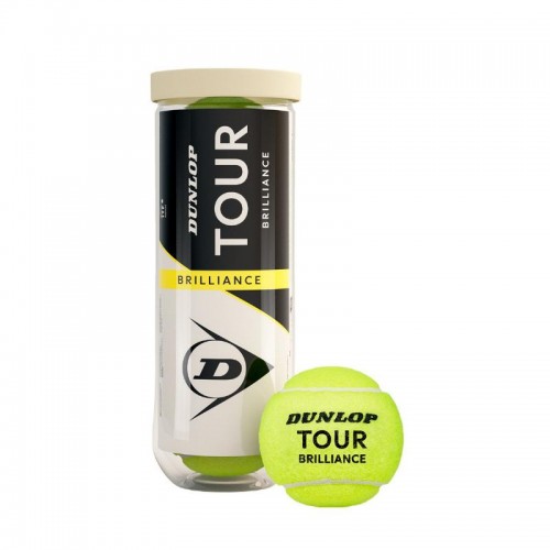 Bote de 3 Pelotas Dunlop Tour Brillance Bote de 3 Pelotas Dunlop Tour Brillance