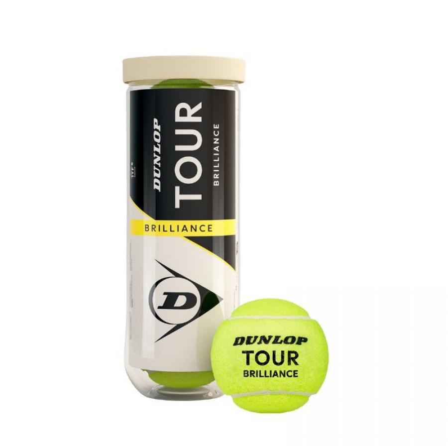 Bote de 3 Pelotas Dunlop Tour Brillance  Oferta + Barato