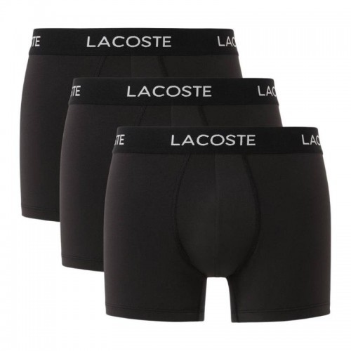 Boxers Lacoste Pique Negro 3 Unidades Boxers Lacoste Pique Negro 3 Unidades