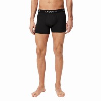 Lacoste Piqué Boxer Nero 3 Unità  Offerta + Economico