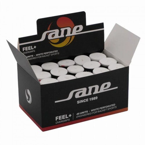 Caja Overgrips Sane Feel Perforados Blanco 45 Unidades