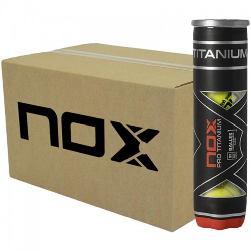 Cajon 72 Pelotas - 18 Botes de 4 uds - Nox Pro Titanium Silver Cajon 72 Pelotas - 18 Botes de 4 uds - Nox Pro Titanium Silver