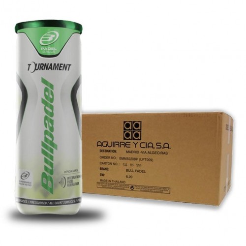 Cajon 72 Pelotas - 24 Botes de 3 uds - Bullpadel Tournament Pro Cajon 72 Pelotas - 24 Botes de 3 uds - Bullpadel Tournament Pro