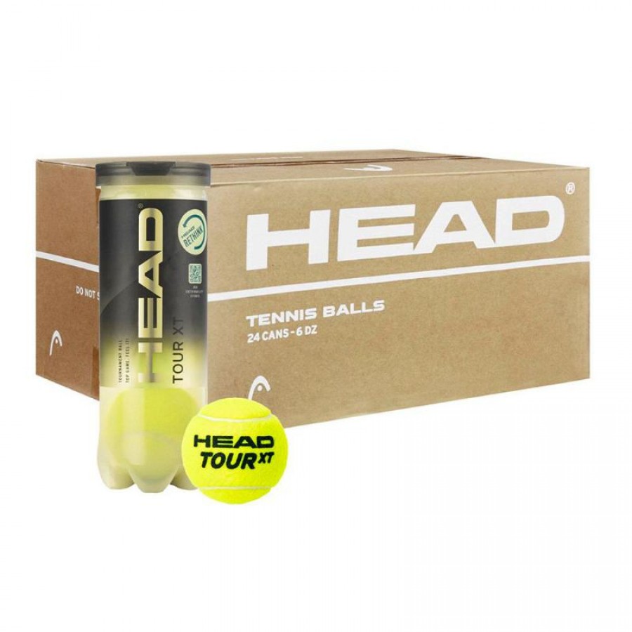 Cajon 72 Pelotas - 24 Botes de 3 uds - Head Tour XT Tenis  Oferta + Barato