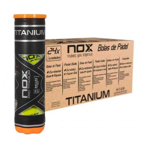 Box 96 Balls - 24 Cans of 4 pcs - Nox Pro Titanium Box 96 Balls - 24 Cans of 4 pcs - Nox Pro Titanium