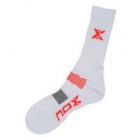 Nox Pro Chaussettes Blanches Rouges 1 Paire  Offre - Pas cher