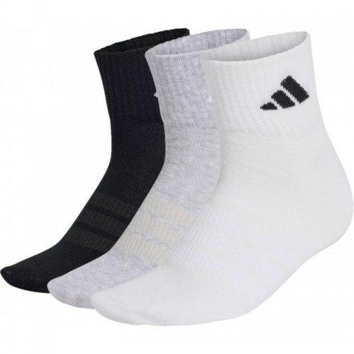 Calcetines Adidas Essentials Ank Gris Blanco Negro 3 Pares
