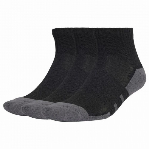 Calcetines Adidas Essentials Cushioned Quarter Negro Gris 3 Pares Calcetines Adidas Essentials Cushioned Quarter Negro Gris 3 Pares