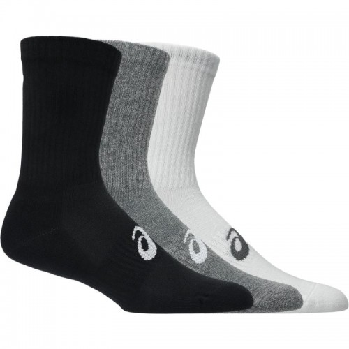 Calcetines Asics Crew Blanco Negro Gris 3 Pares