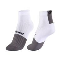 Calcetines Bullpadel BP266 I Blanco Gris Medio Vigore Negro 3 Pares