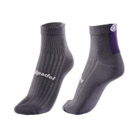 Calcetines Bullpadel BP266 I Blanco Gris Medio Vigore Negro 3 Pares