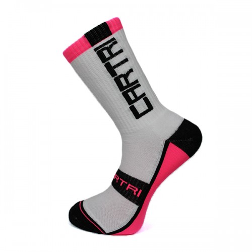 Calcetines Cartri Slash High Blanco Fucsia 1 Par Calcetines Cartri Slash High Blanco Fucsia 1 Par