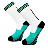 Calcetines Cartri Titus High Blanco Verde 1 Par  Oferta + Barato