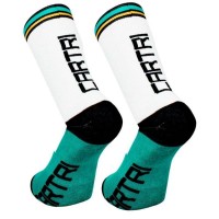 Calcetines Cartri Titus High Blanco Verde 1 Par  Oferta + Barato
