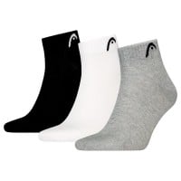 Calcetines Head All Sports Quarter Negro Blanco Gris 3 Peças  Oferta + Barato