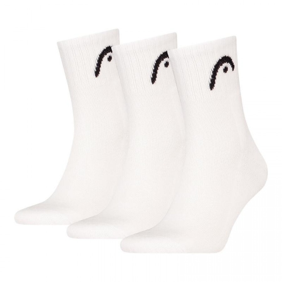 Calcetines Head All Sports Short Crew Blanco 3 Peças  Oferta + Barato