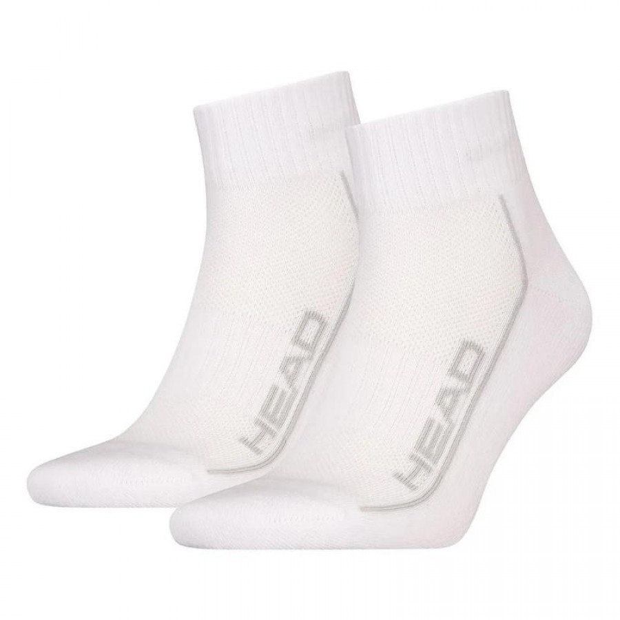 Calcetines Head Performance Quarter Blanco Gris 2 Peças  Oferta + Barato
