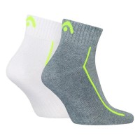 Calcetines Head Performance Quarter Blanco Gris Lima 2 Peças  Oferta + Barato