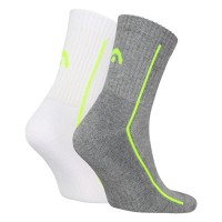 Calcetines Head Performance Short Crew Blanco Gris Lima 2 Peças  Oferta + Barato