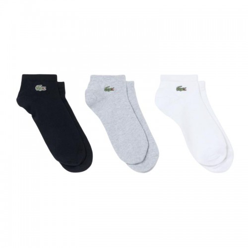 Chaussettes Lacoste Classic Low Cut Blanche Gris Noir 3 paires