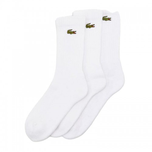 Calcetines Lacoste Sport Corte Alto Blanco 3 Pares Calcetines Lacoste Sport Corte Alto Blanco 3 Pares