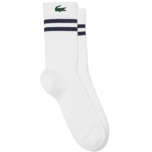 Calcetines Lacoste Sport Corte Alto Blanco Marino 1 Par Calcetines Lacoste Sport Corte Alto Blanco Marino 1 Par