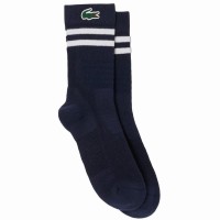 Lacoste Sport High Cut Socks Navy White 1 Pair  Offer + Cheap