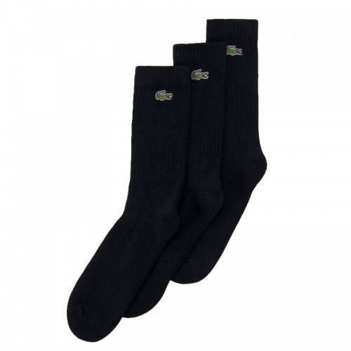 Calcetines Lacoste Sport Corte Alto Negro 3 Pares Calcetines Lacoste Sport Corte Alto Negro 3 Pares