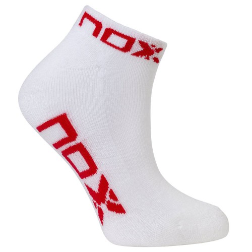 Calcetines Nox Tobillero Blanco Rojo 1 Par Calcetines Nox Tobillero Blanco Rojo 1 Par