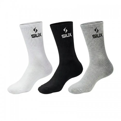 Siux Basic 26 High Shaft Socks Black Gray White 3 Pairs