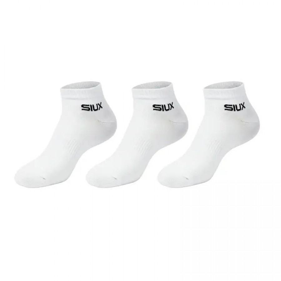 Siux Basic 26 Short Socks White 3 Pairs
