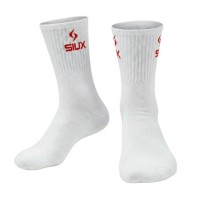 Calcetines Siux Groove Caña Alta Naranja Blanco 2 Pares