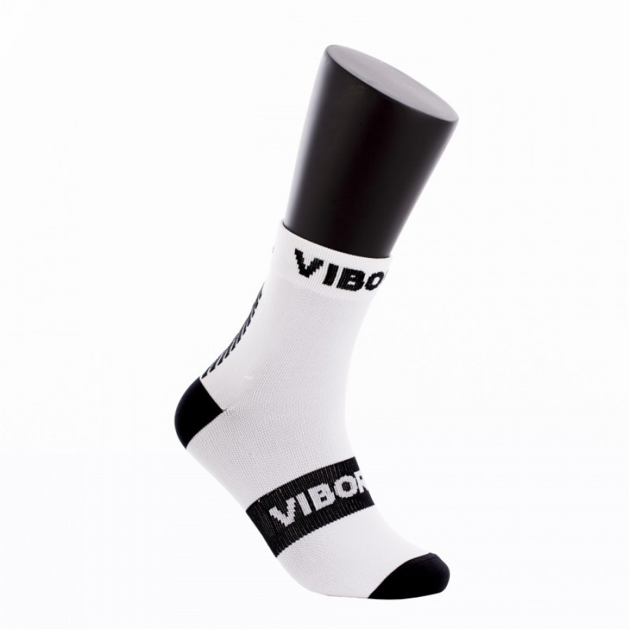 Calcetines Vibora Kait Caña Media Blanco Negro 1 Par - Barata Oferta Outlet